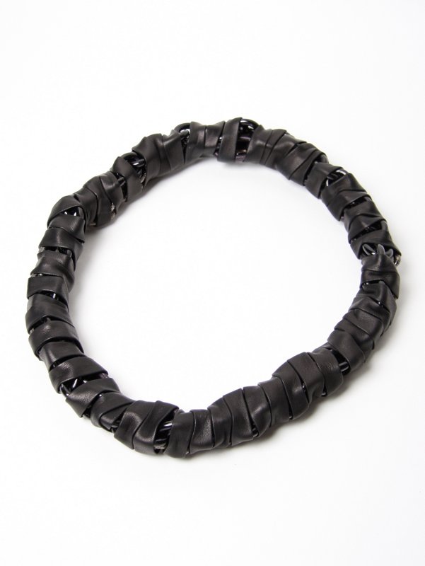Florian Anodised Leather Necklace