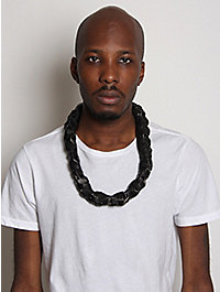 Florian Anodised Leather Necklace
