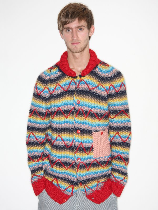 Folk Moss Stitch Cardigan