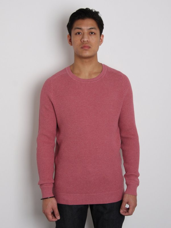 Folk Men's Waffle Knit Crew Sweatshirt 