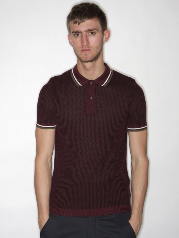 FRED PERRY Twisted Texture Knitted Sports Shirt