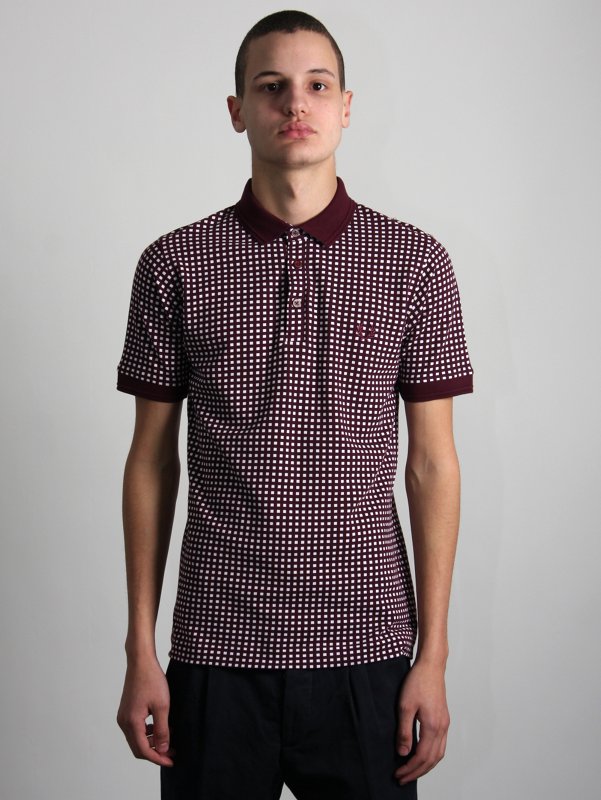 Fred Perry Gingham Print Polo Shirt