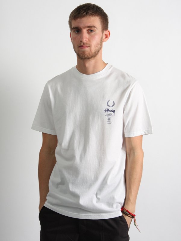 FRED PERRY x STUSSY Short Sleeve Branded T-shirt