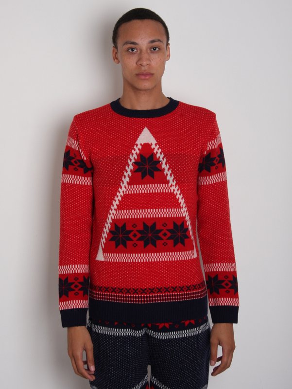 General Idea Men's Patterned Crew Neck Jumper