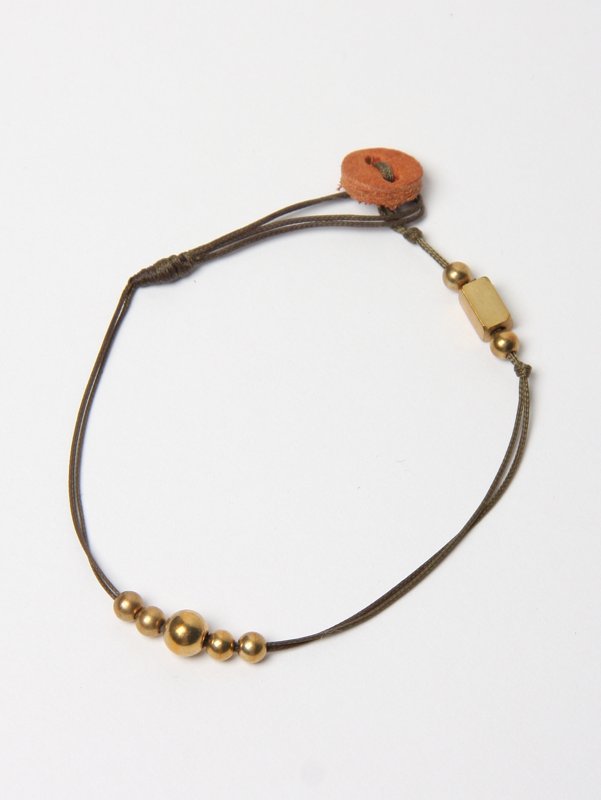 Hobo Brass Nylon Wax Cord Bracelet