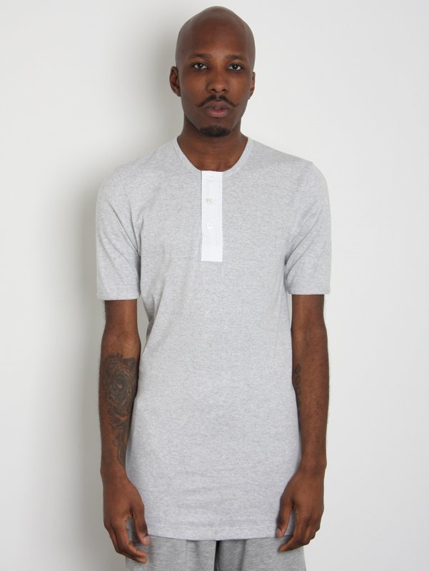 Fine Rib Placket T-Shirt