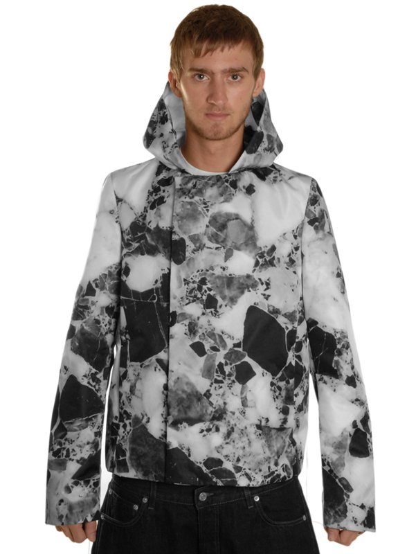 Jil Sander Marble Hooded Sports Jacket