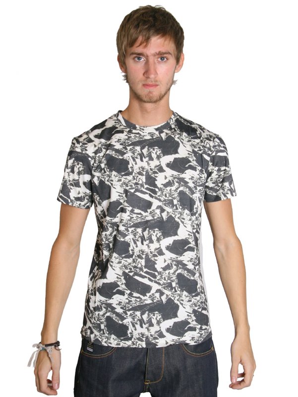 Jil Sander Mens Marble Print T-Shirt