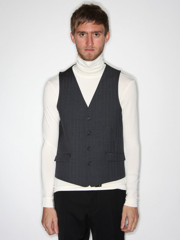 Jil Sander Herringbone Waistcoat