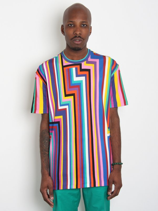 Mens Geometric Striped T-Shirt