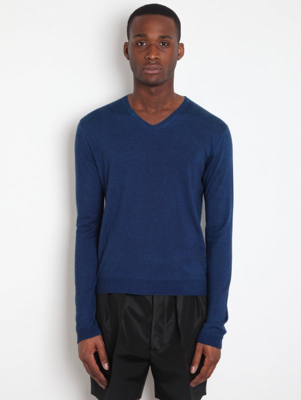 Jil Sander Men's Silk Blend V-Neck Sweater