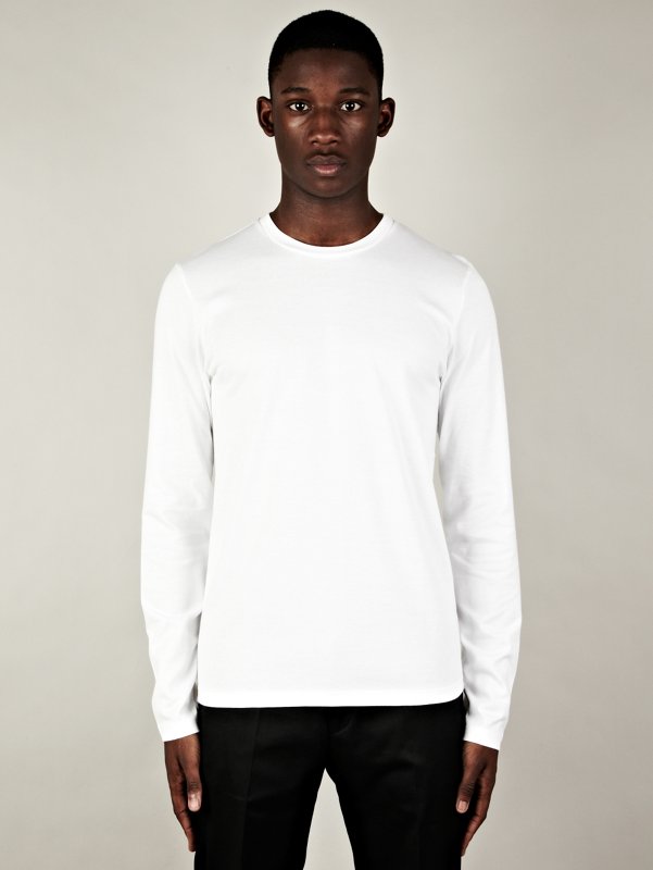 Jil Sander Men's Long-Sleeved Crew Neck T-Shirt