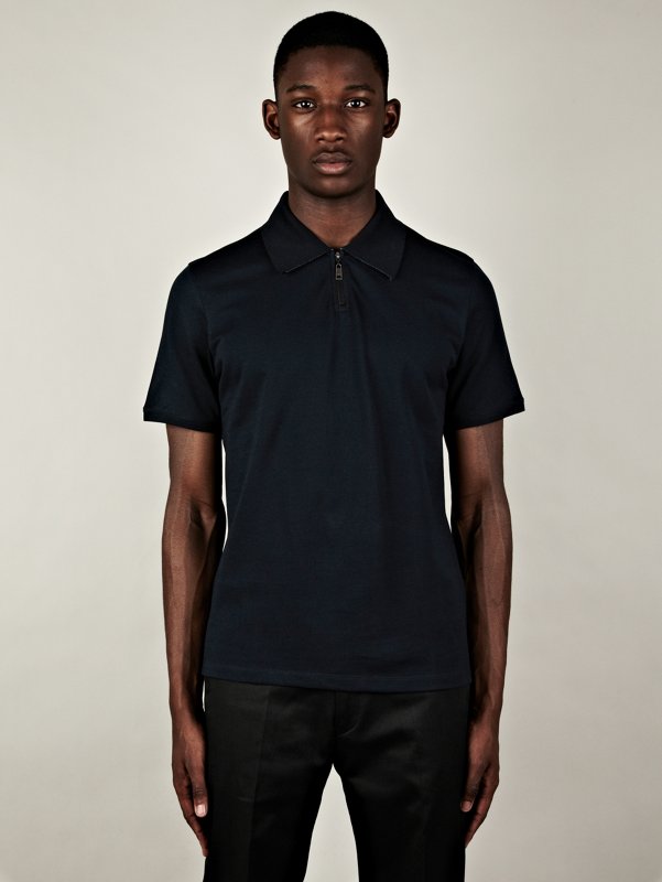 Jil Sander Men's Contrast Collar Polo Shirt
