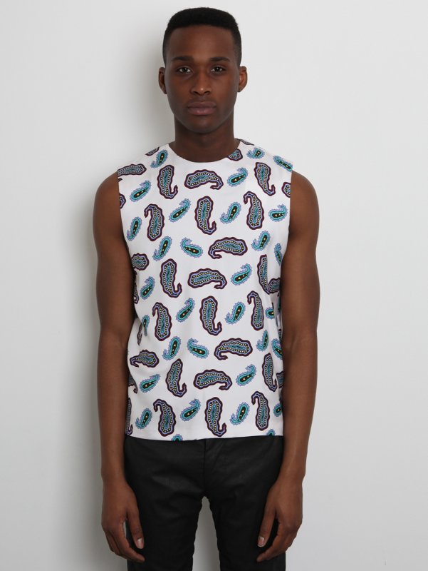 JW Anderson Men's Silk Paisley Top