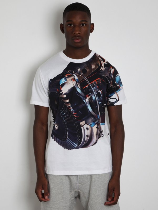 Christopher Kane Mens White Engine T-Shirt