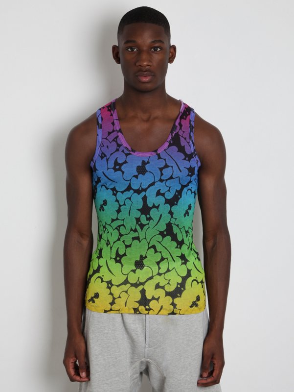 Christopher Kane Men's oki-ni Exclusive Black Rainbow Lace Vest