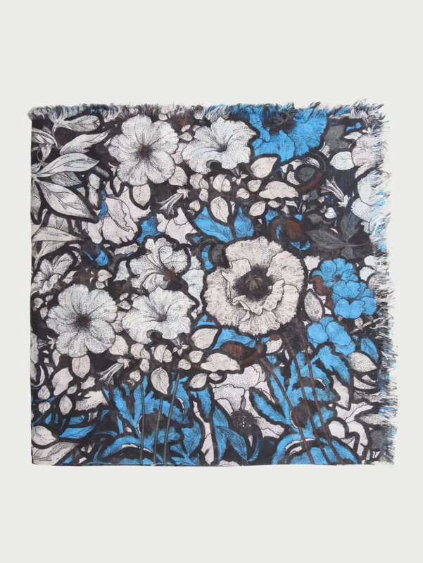 Christopher Kane All Over Floral Cashmere Scarf