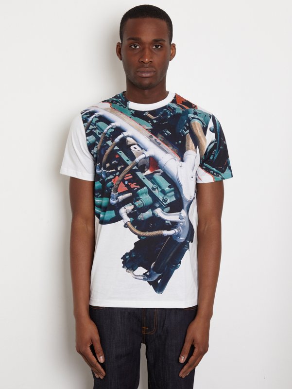 Christopher Kane Men's White Engine T-Shirt