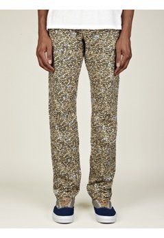 Men's Leopard Print Regular Jeans