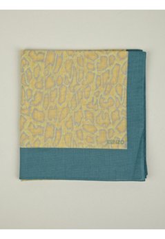 Men's Yellow Snakeskin Print Cotton Scarf