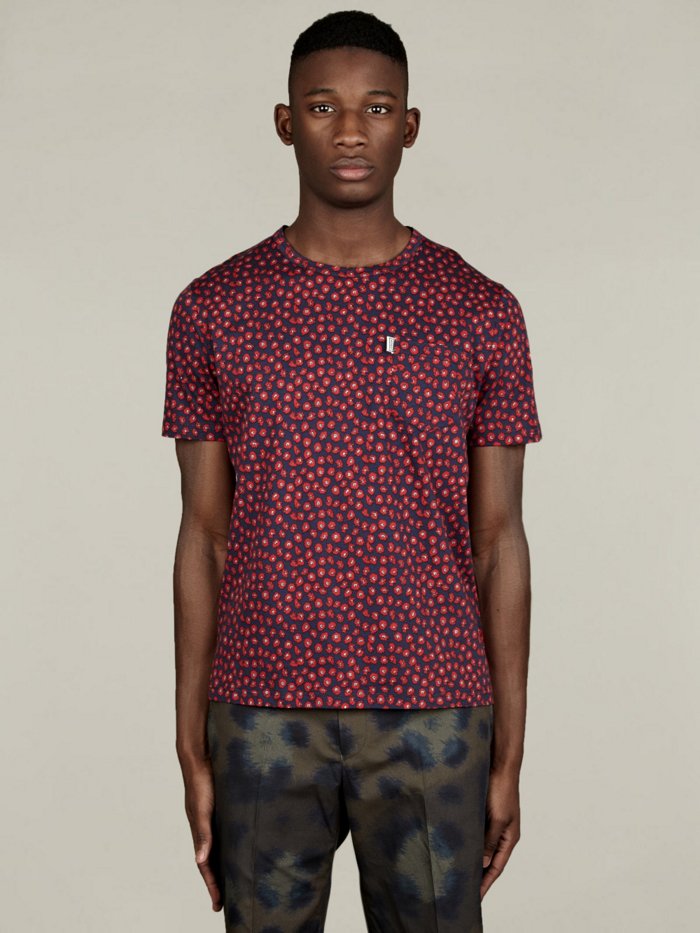 Kenzo Mens Floral Print Cotton T-Shirt