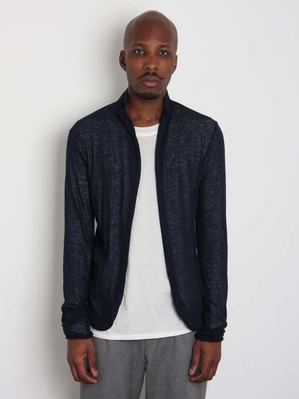 kolor Men's Fine Linen Slim Cardigan