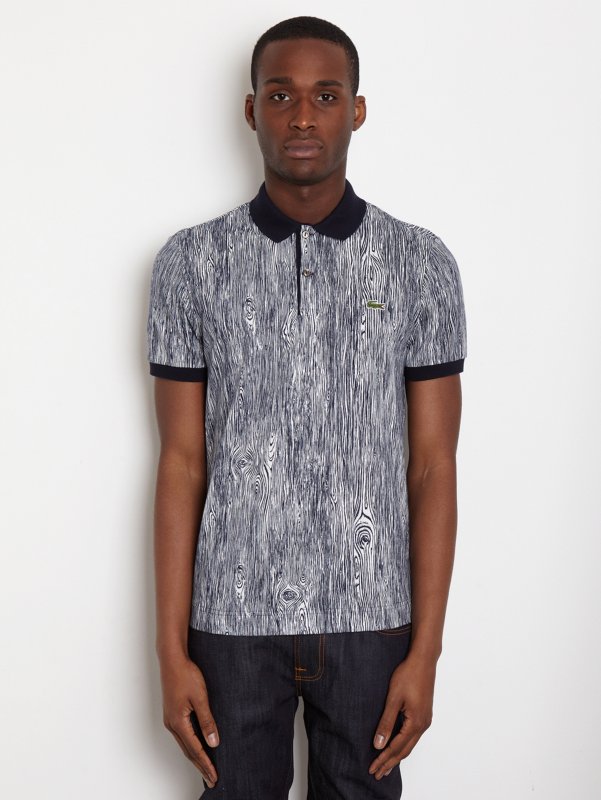 Lacoste L!VE Men's Wood Print Polo