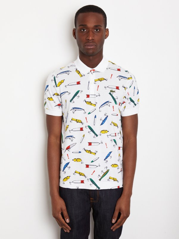 Lacoste L!VE Men's Fishing Print Polo