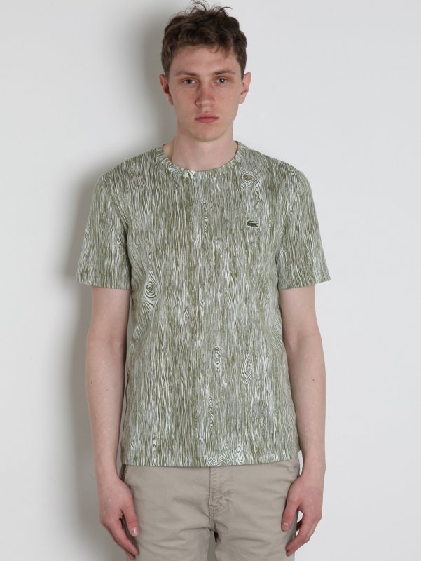 Lacoste L!VE Men's Wood Print T-Shirt