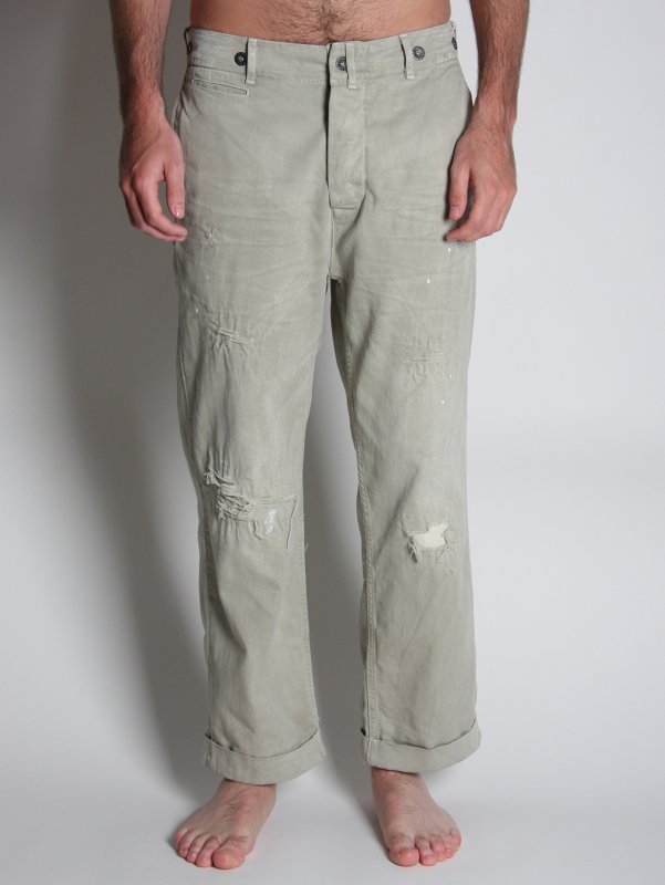 Levi's Vintage Clothing 1920s Grey Cotton Chino Trousers