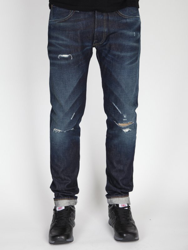 Levi's Vintage Clothing 1955 Men's 501 Jean Repaired Fallen Down Jean