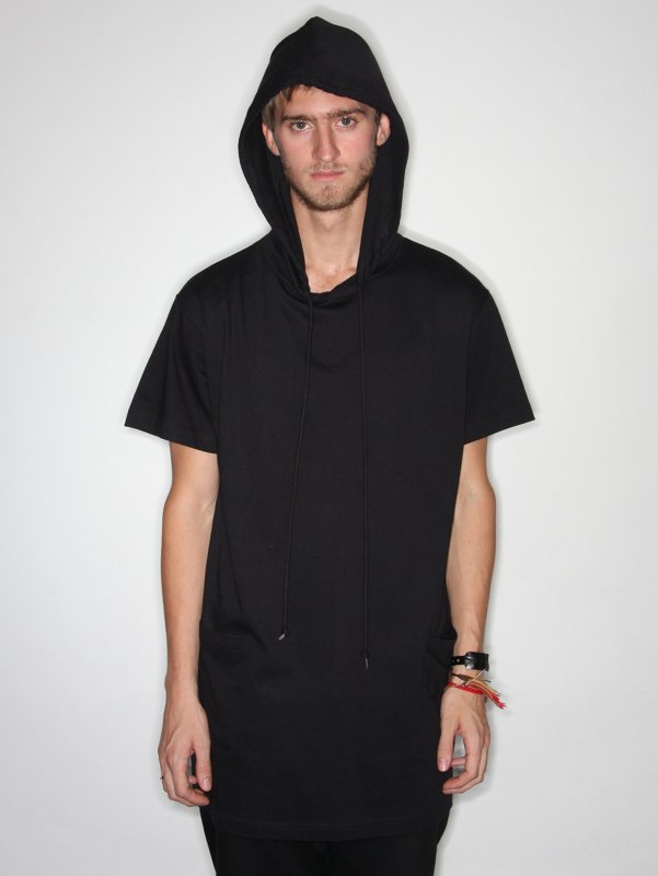 Long - Hood Black Tee
