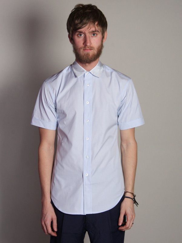 Lou Dalton Short Sleeve Shirt With Silk Collar