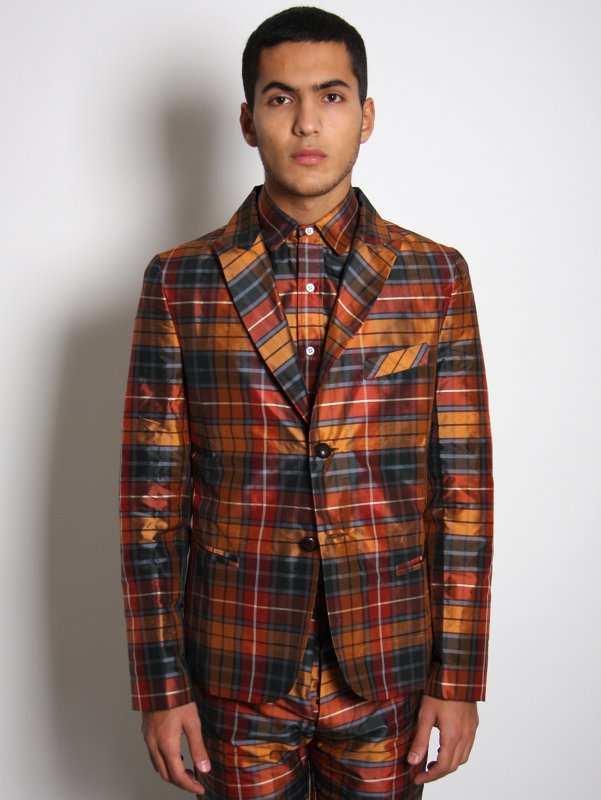 Lou Dalton Silk Tartan Single Breasted Jacket