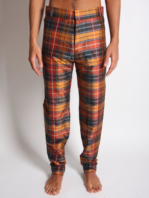Lou Dalton Tartan Silk Zip Trouser