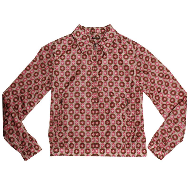 Miu Miu Check Collar Bomber