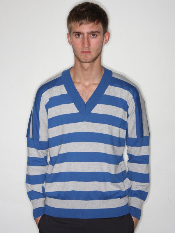 Martin Margiela Striped V Neck Knitwear