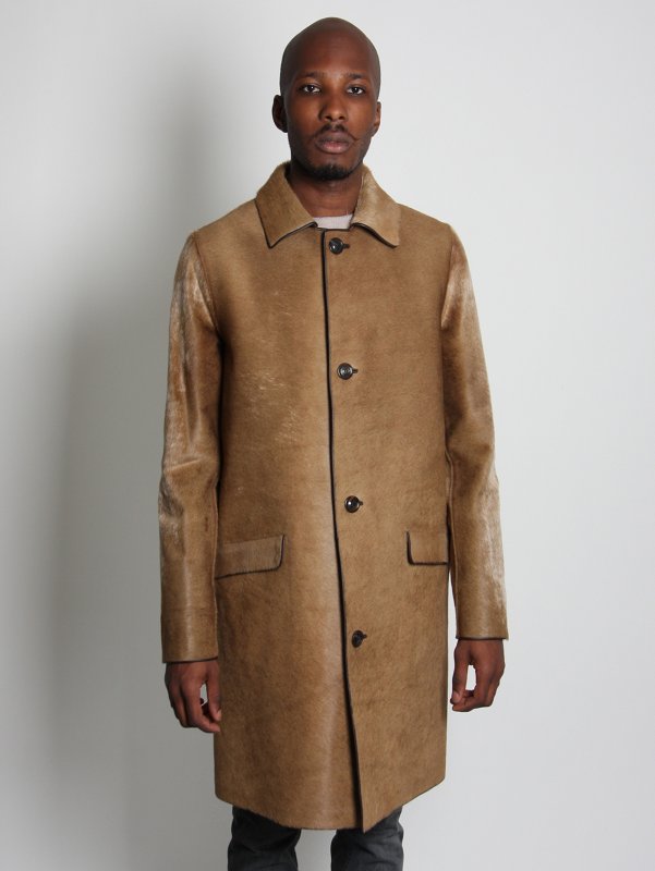 Maison Martin Margiela 14 Replica Long Ponyskin Coat