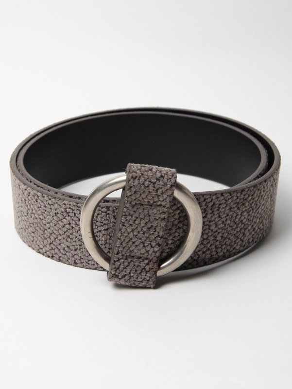 Maison Martin Margiela Velvet Print Round Buckle Belt