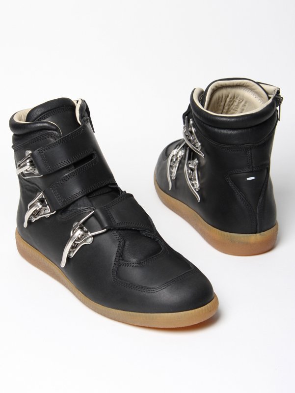 Maison Martin Margiela 22 Waxed Leather Baseball Trainers