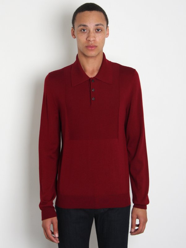 Maison Martin Margiela Men's 10 Bibbed Shawl-Neck Knit