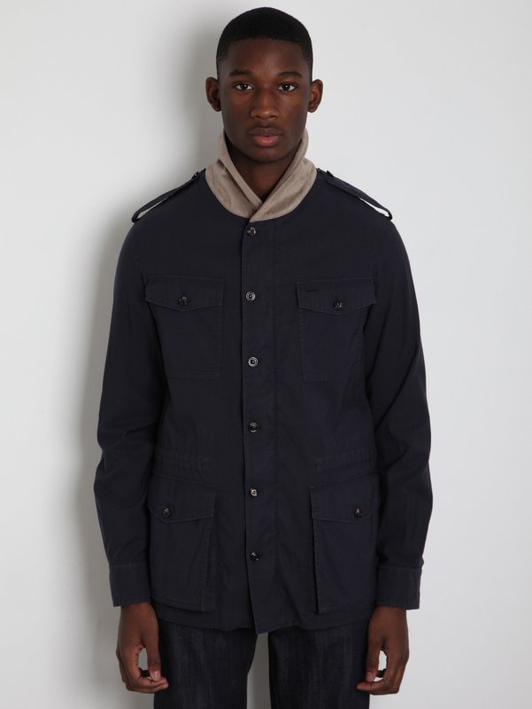Maison Martin Margiela 10 Men's Leather Collared Hunter Jacket