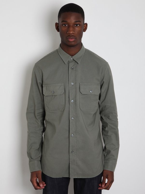 Maison Martin Margiela 10 Men's Overdyed Khaki Over Shirt