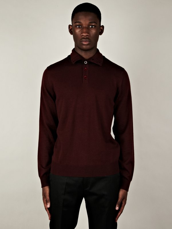 Maison Martin Margiela 10 Men's Button Up Funnel Neck Knit