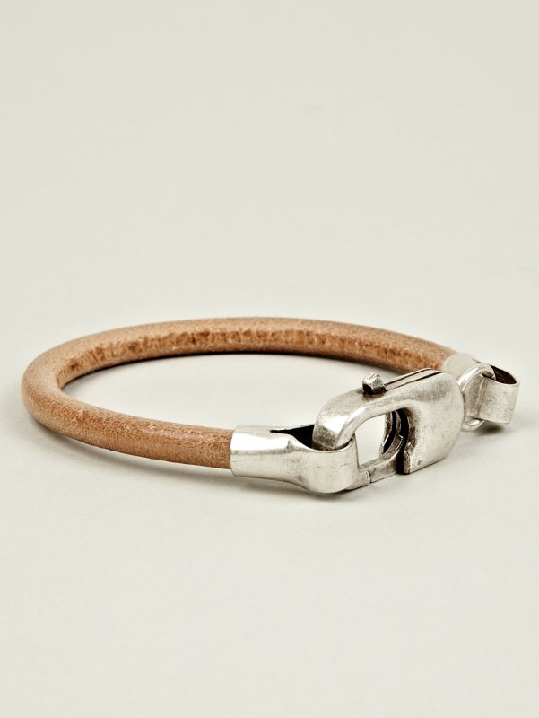 Maison Martin Margiela 11 Mens Brass and Leather Bracelet