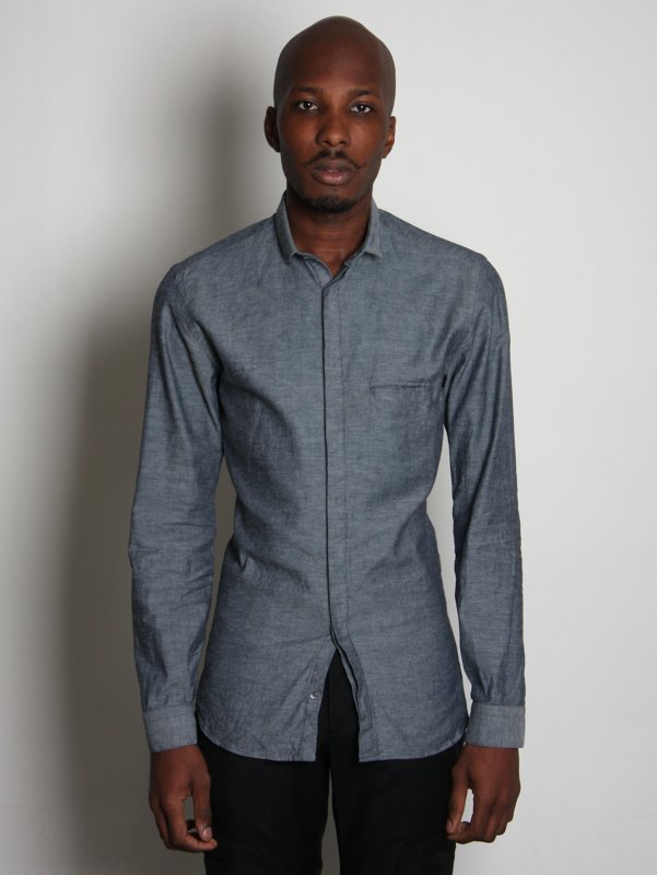 Neil Barrett Woven Cotton Chambray Shirt