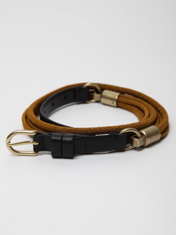 Neil Barrett Cord Belt W/ Leather Buckle