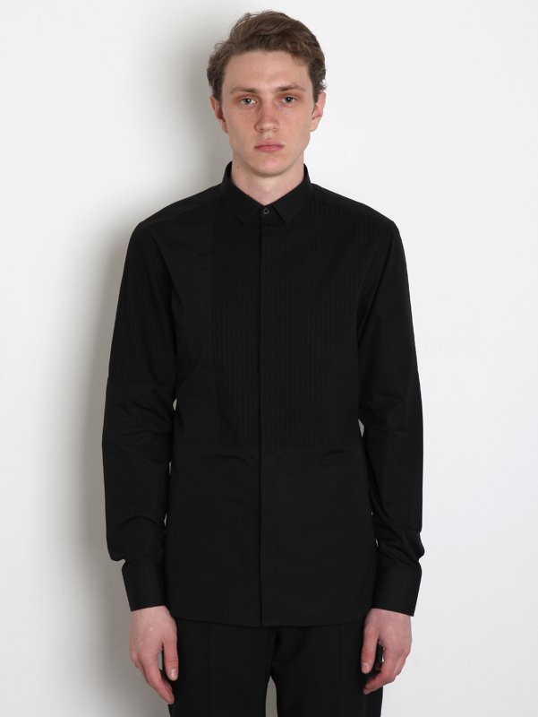 Neil Barrett Men's Slim Fit Pleat Shirt