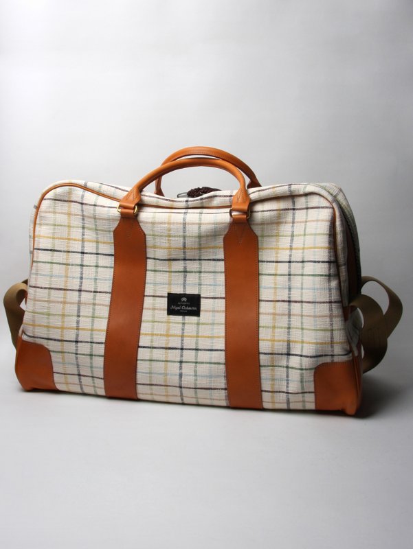 Nigel Cabourn Edgar Check Slub Canvas Holdall