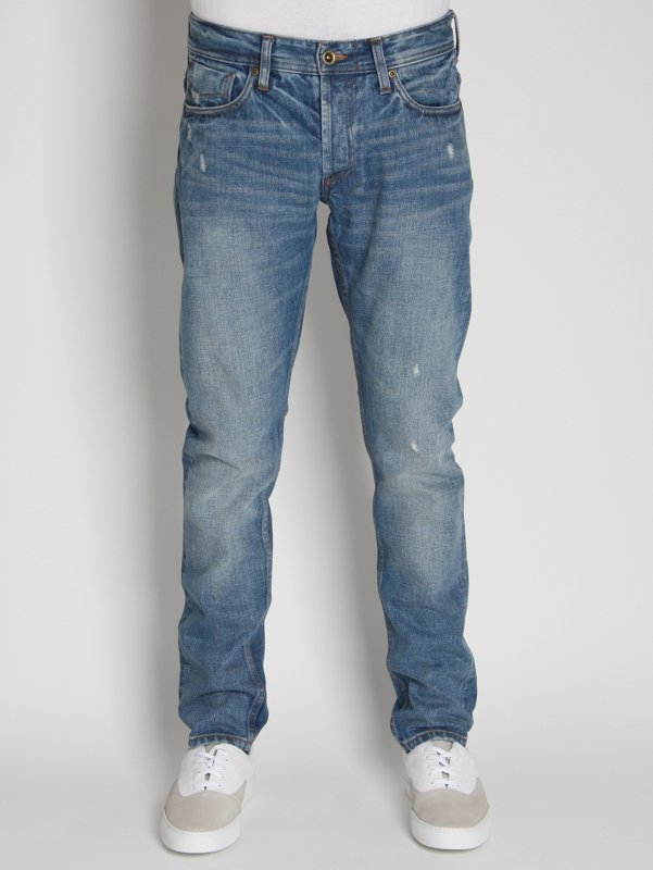 NN.07 James Regular Selvedge Distressed Wash Denim Jeans 